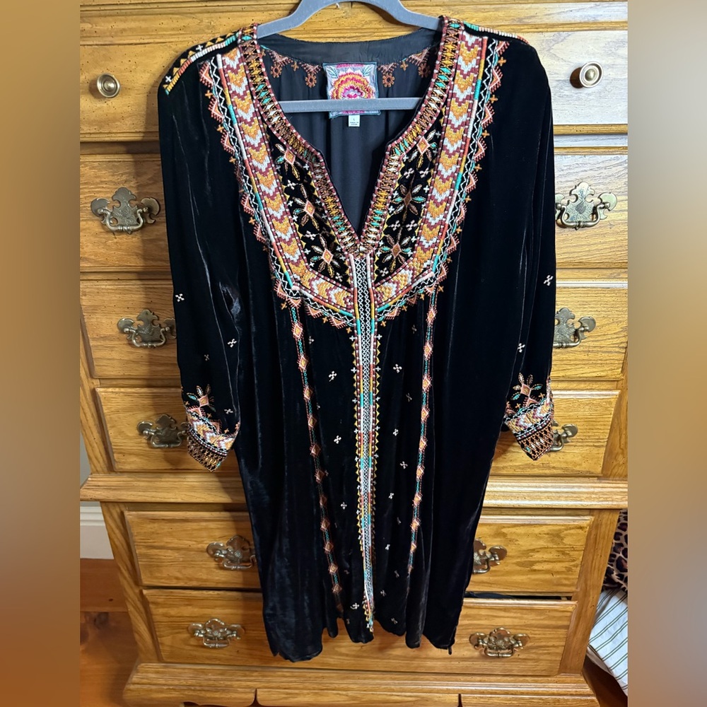 Johnny Was Chiri Velevt Dress